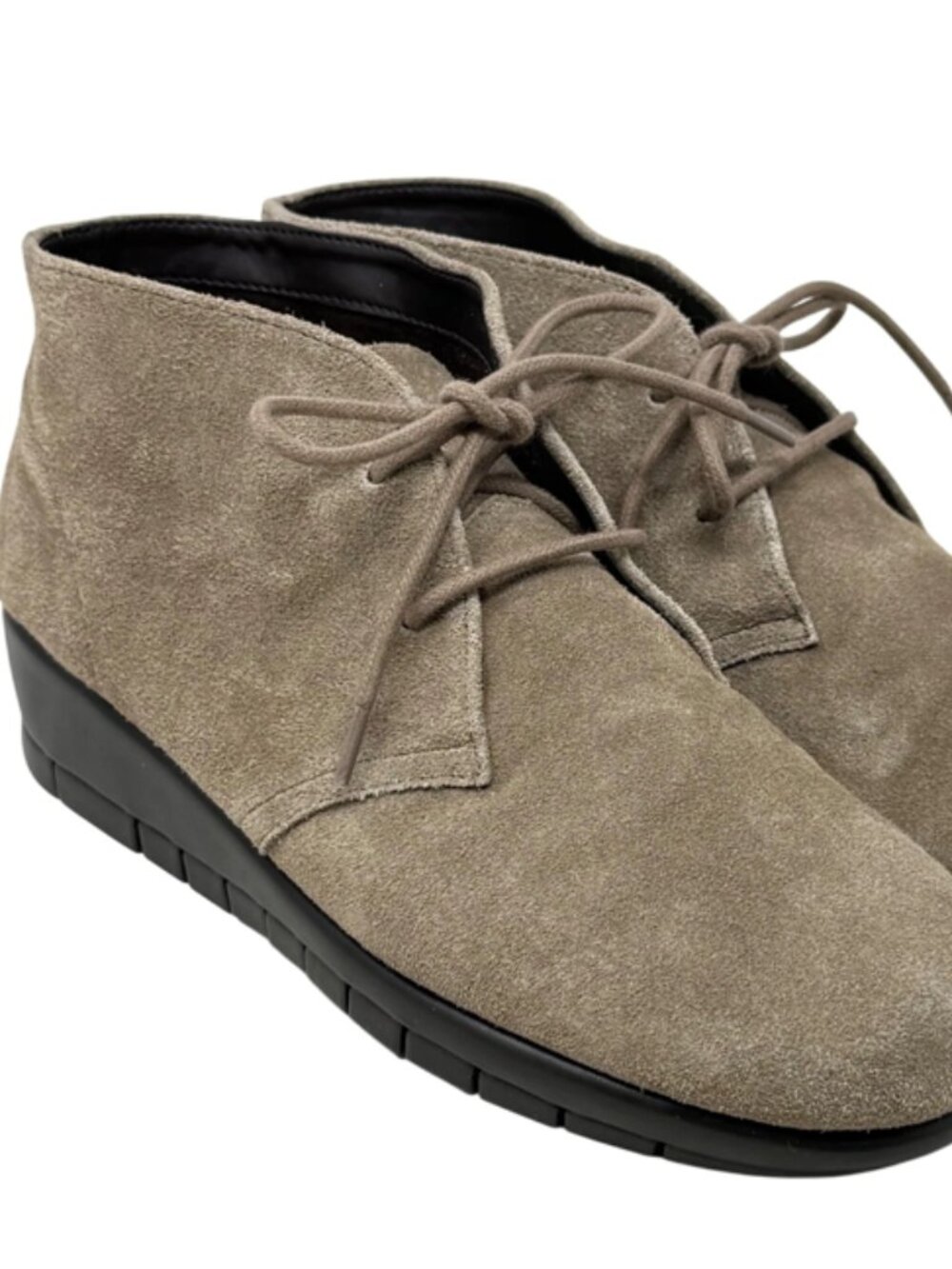 Aerosoles Chukka Flex Sole Taupe Suede Leather Memory Foam Ankle Boot 8.5M
